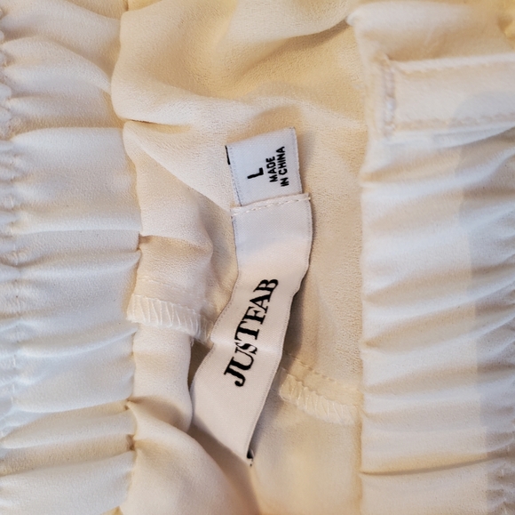 Just Fab Shirred Chiffon Harem Pants - Picture 5 of 8